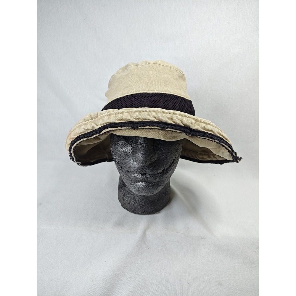 Vintage Orvis Sun Bucket Hat Outdoor Canvas Beige Protection Unisex S/M